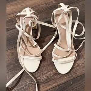 Chic Cream Strappy Heels